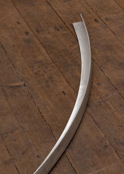 Cecilie Skov, Polished doors, cloth dripping, 2018. Aluminium, Jesmonite, glass fiber. Photo: David Stjernholm.