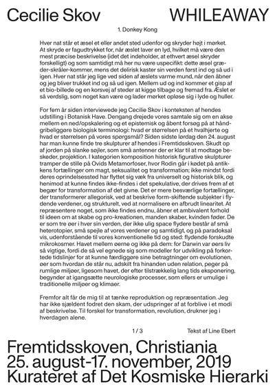 Cecilie Skov, Line Ebert, Sane as Soap, Sipping Eggs, Outer Core, Whileaway, Aluminium, Det Kosmiske Hierarki 