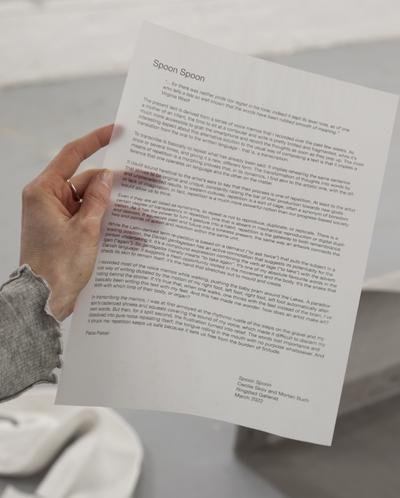 Spoon Spoon, 2022. 
Text by Paola Paleari. 
