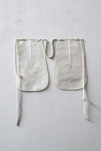 Moment of panic, 2026. Silk, sewing needles. 
